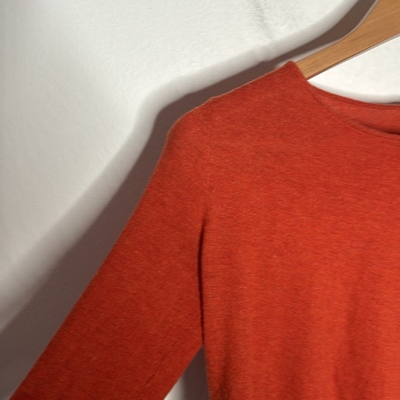 The Limited Crewneck Thin Knit Orange Layered Sweater Size S - Picture 6 of 10